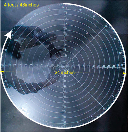 12 inches/24 inches Round Circul Finder/ Circle Maker Multipurpose Compass Clear Acrylic plastic thickness 3mm